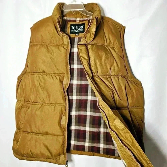 🛑 Teflon Brand Apparel Mens Heavyduty Insullated Full Zip Puffer Work Vest 2X - Picture 3 of 13